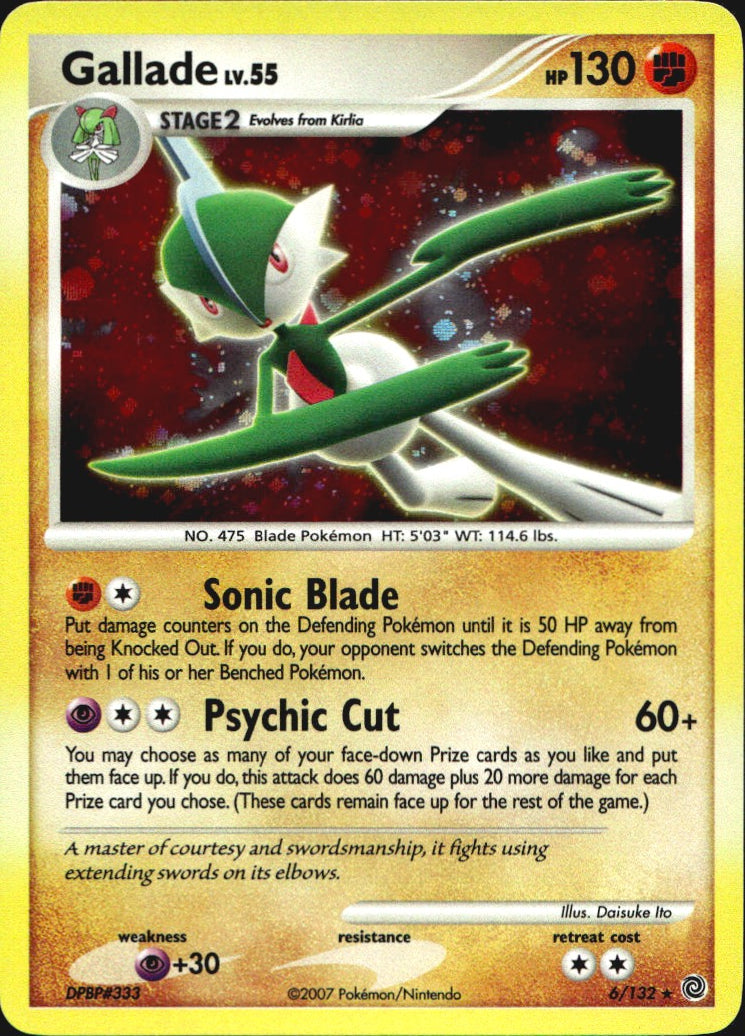 Gallade 6/132 Holo Rare Secret Wonders Pokemon Near Mint