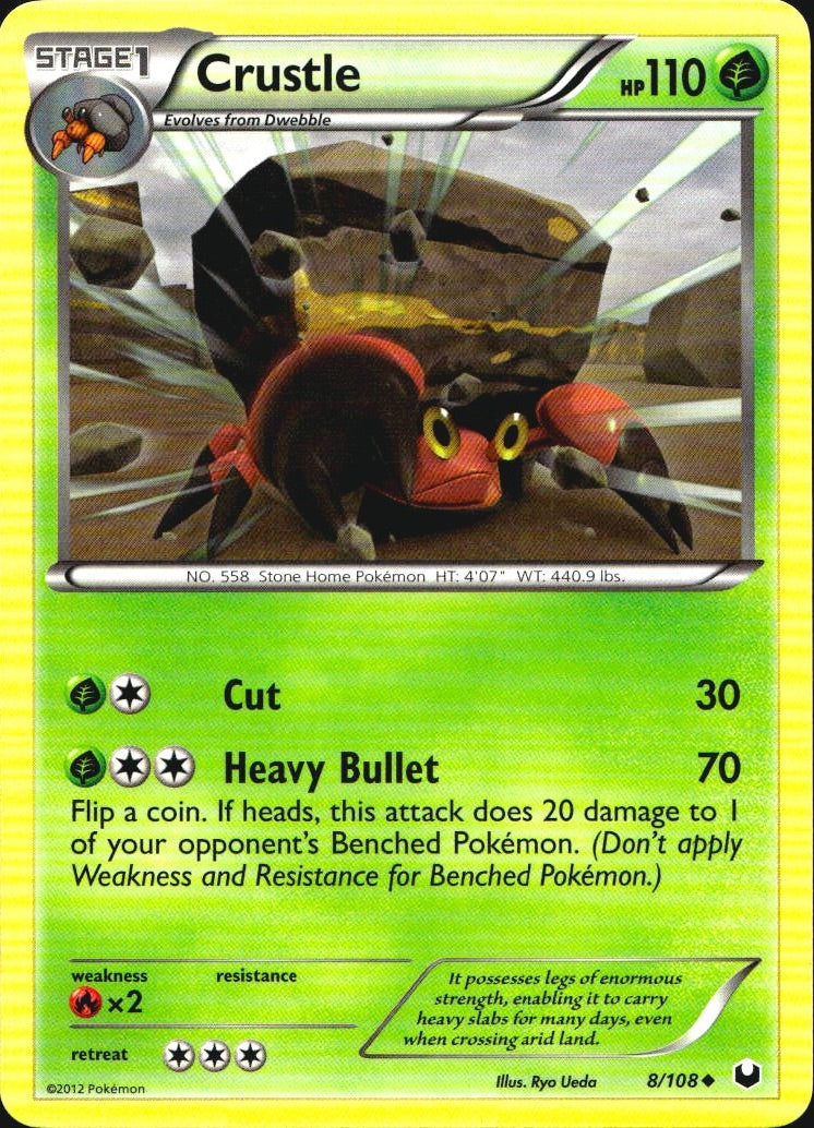 Crustle 8/108 Uncommon Dark Explorers Pokemon Near Mint
