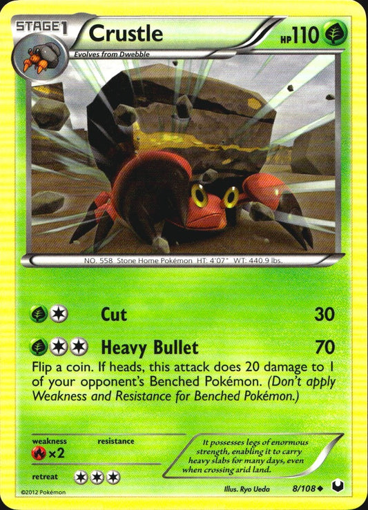 Crustle 8/108 Uncommon Dark Explorers Pokemon Near Mint