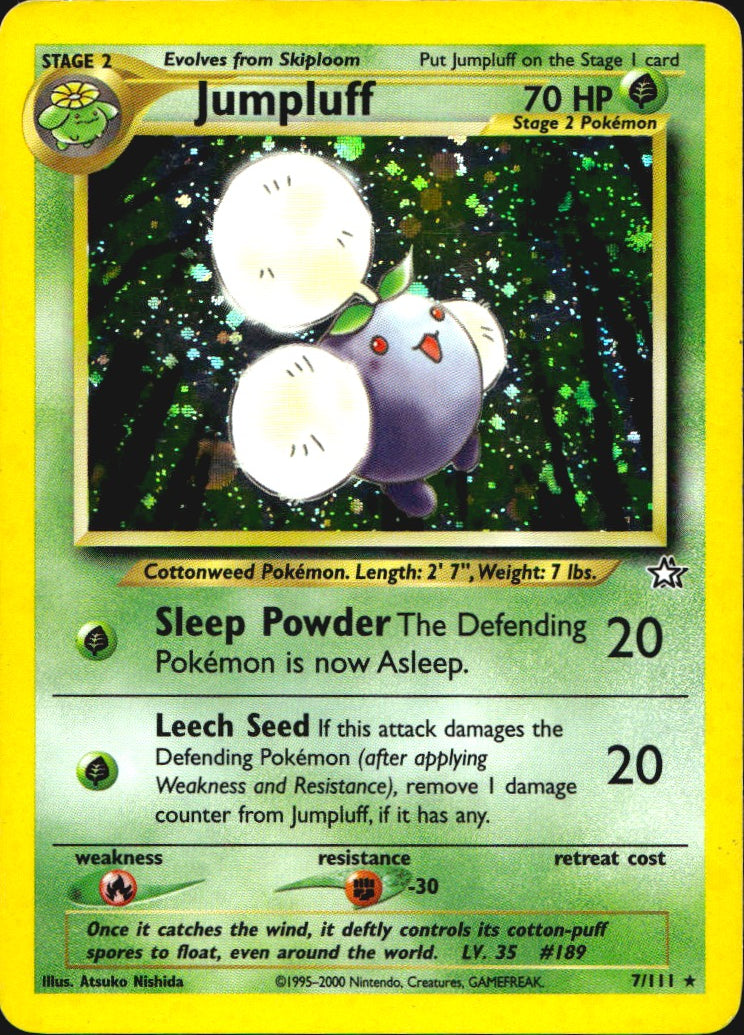 Jumpluff 7/111 Holo Rare Neo Genesis Pokemon Lightly Played