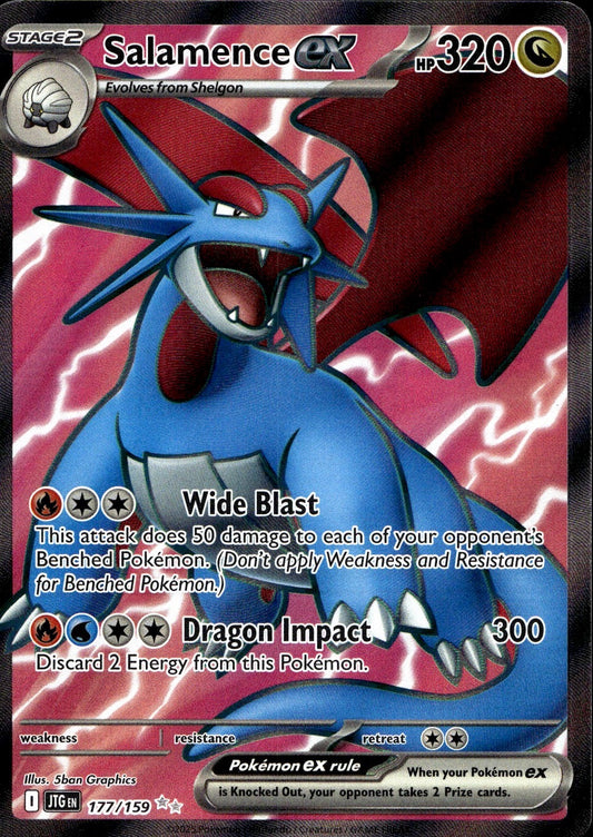 Salamence ex 177/159 Ultra Rare Journey Together Pokemon Near Mint