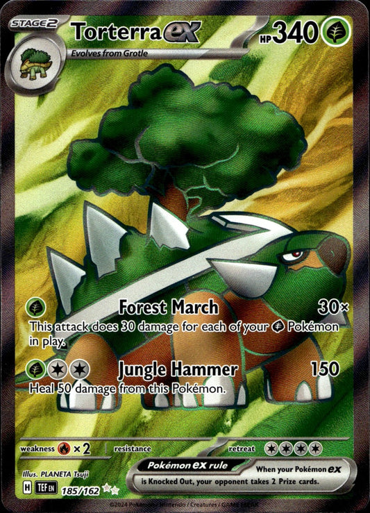 Torterra ex 185/162 Ultra Rare Temporal Forces Pokemon Near Mint