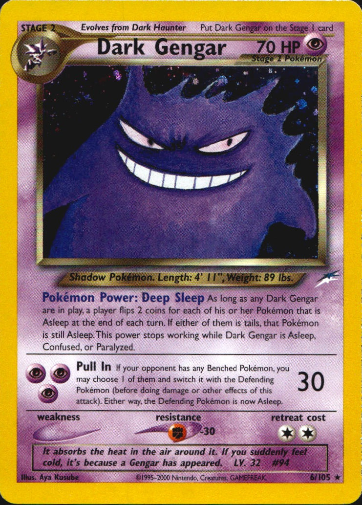 Dark Gengar 6/105 Holo Rare Neo Destiny Pokemon Near Mint