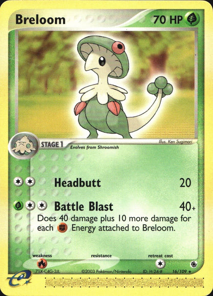 Breloom 16/109 Rare Ruby & Sapphire Pokemon Near Mint