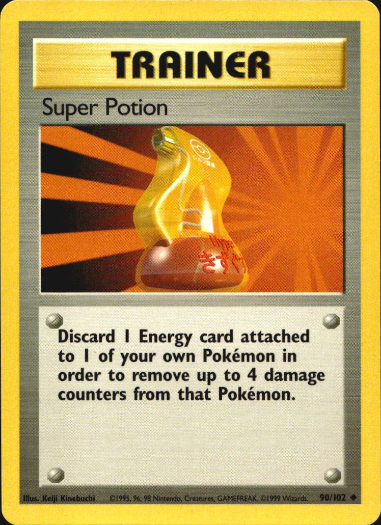 Super Potion 90/102 Uncommon Base Set Unlimited Pokemon Near Mint