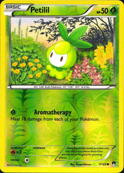 Petilil 7/122 Common BREAKpoint Pokemon Reverse Holo Near Mint