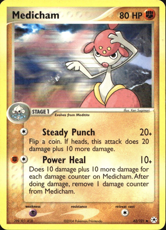 Medicham 42/101 Uncommon Hidden Legends Pokemon Near Mint