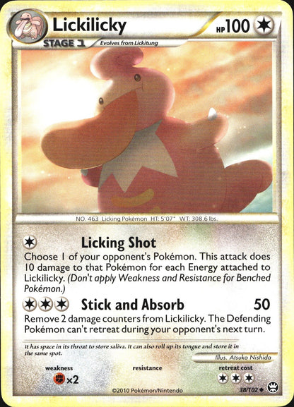 Lickilicky 38/102 Uncommon HGSS Triumphant Pokemon Near Mint