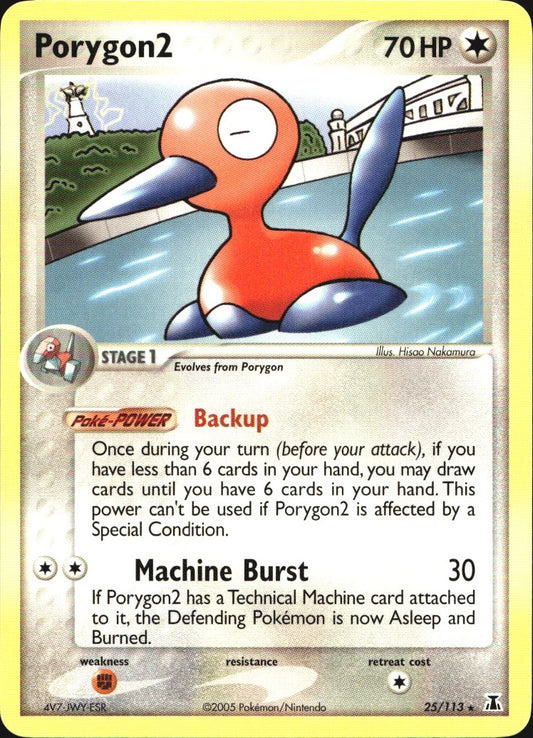 Porygon2 25/113 Rare Delta Species Pokemon Near Mint