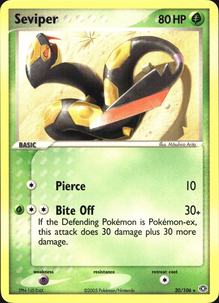 Seviper 20/106 Rare Emerald Pokemon Near Mint