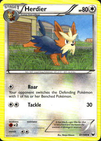 Herdier 87/108 Uncommon Dark Explorers Pokemon Near Mint