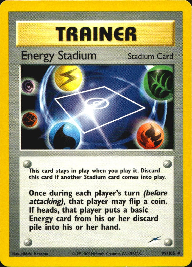 Energy Stadium 99/105 Uncommon Neo Destiny Pokemon 1st Edition Near Mint