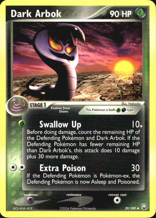 Dark Arbok 29/109 Uncommon Team Rocket Returns Pokemon Near Mint