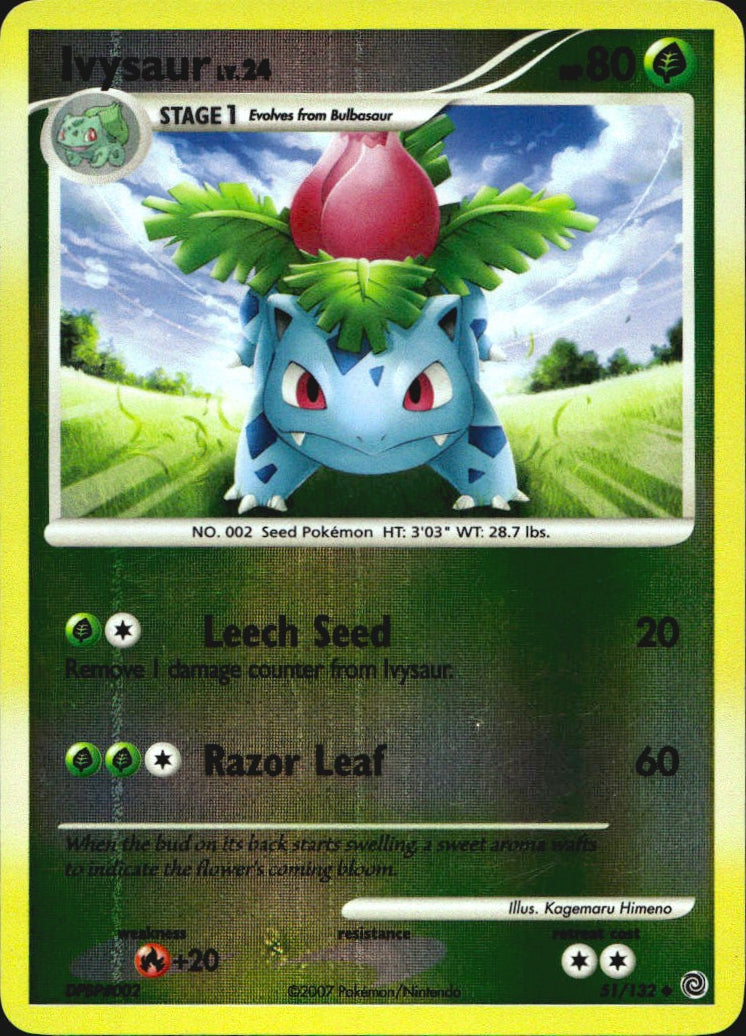 Ivysaur 51/132 Uncommon Secret Wonders Pokemon Reverse Holo Near Mint