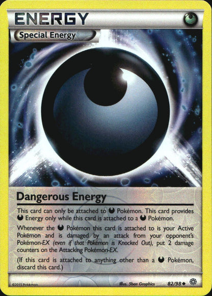 Dangerous Energy 82/98 Uncommon Ancient Origins Pokemon Reverse Holo Near Mint