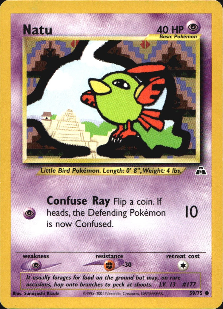 Natu 59/75 Common Neo Discovery Pokemon Near Mint