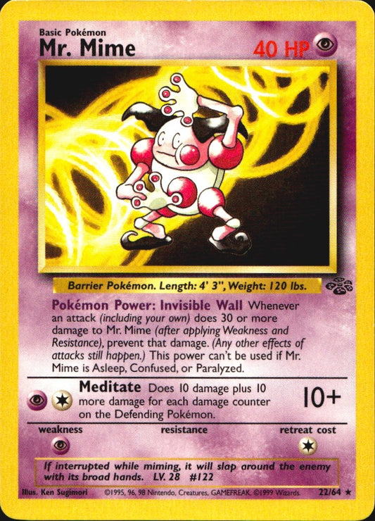 Mr. Mime 22/64 Rare Jungle Pokemon Near Mint