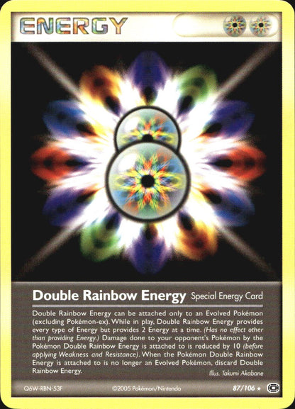Double Rainbow Energy 87/106 Rare Emerald Pokemon Near Mint