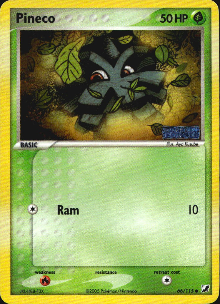 Pineco 66/115 Common Unseen Forces Pokemon Reverse Holo Near Mint