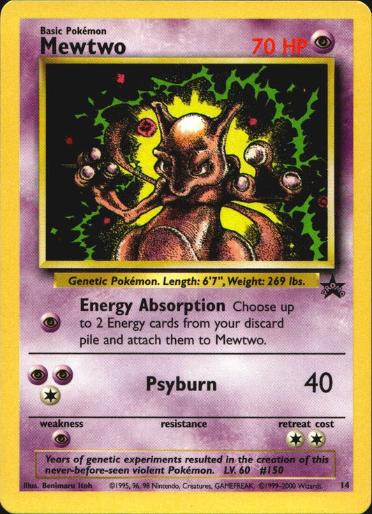 Mewtwo 14 Promo Wizards Black Star Promos Pokemon Lightly Played