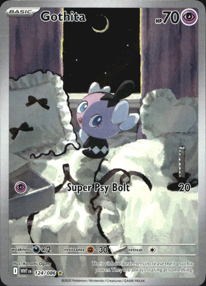 Gothita 124/086 Illustration Rare White Flare Pokemon Near Mint