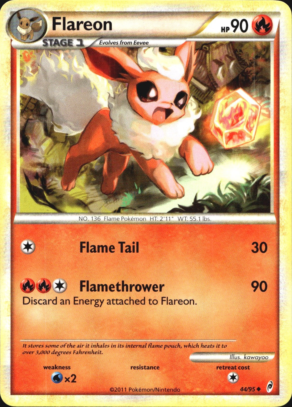 Flareon 44/95 Uncommon Call of Legends Pokemon Near Mint