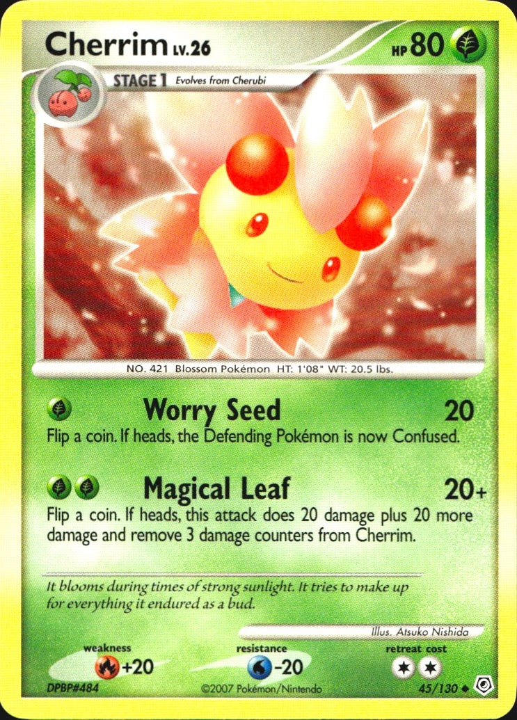 Cherrim 45/130 Uncommon Diamond & Pearl Pokemon Near Mint