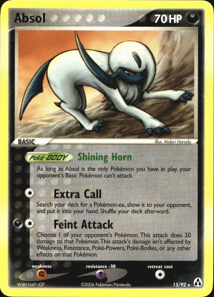 Absol 15/92 Rare Legend Maker Pokemon Near Mint