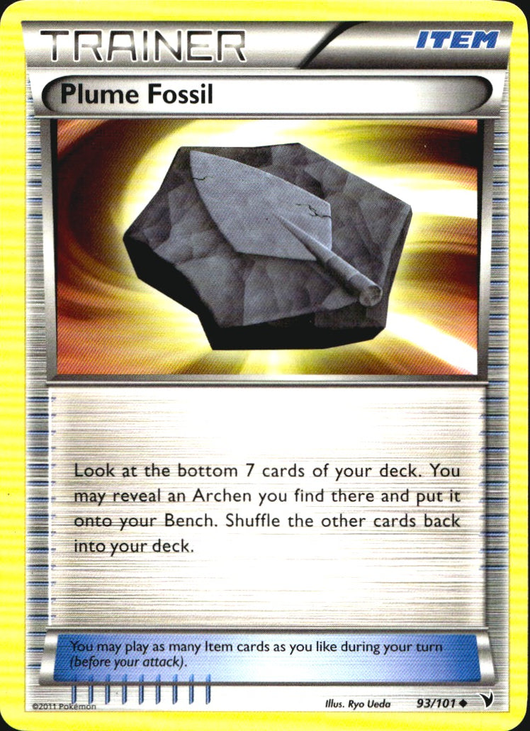 Plume Fossil 93/101 Uncommon Noble Victories Pokemon Near Mint