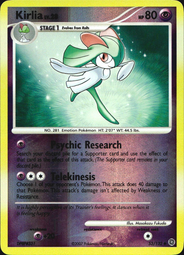 Kirlia 53/132 Uncommon Secret Wonders Pokemon Reverse Holo Near Mint