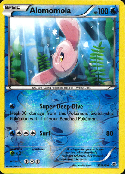 Alomomola 22/119 Common Phantom Forces Pokemon Reverse Holo Near Mint