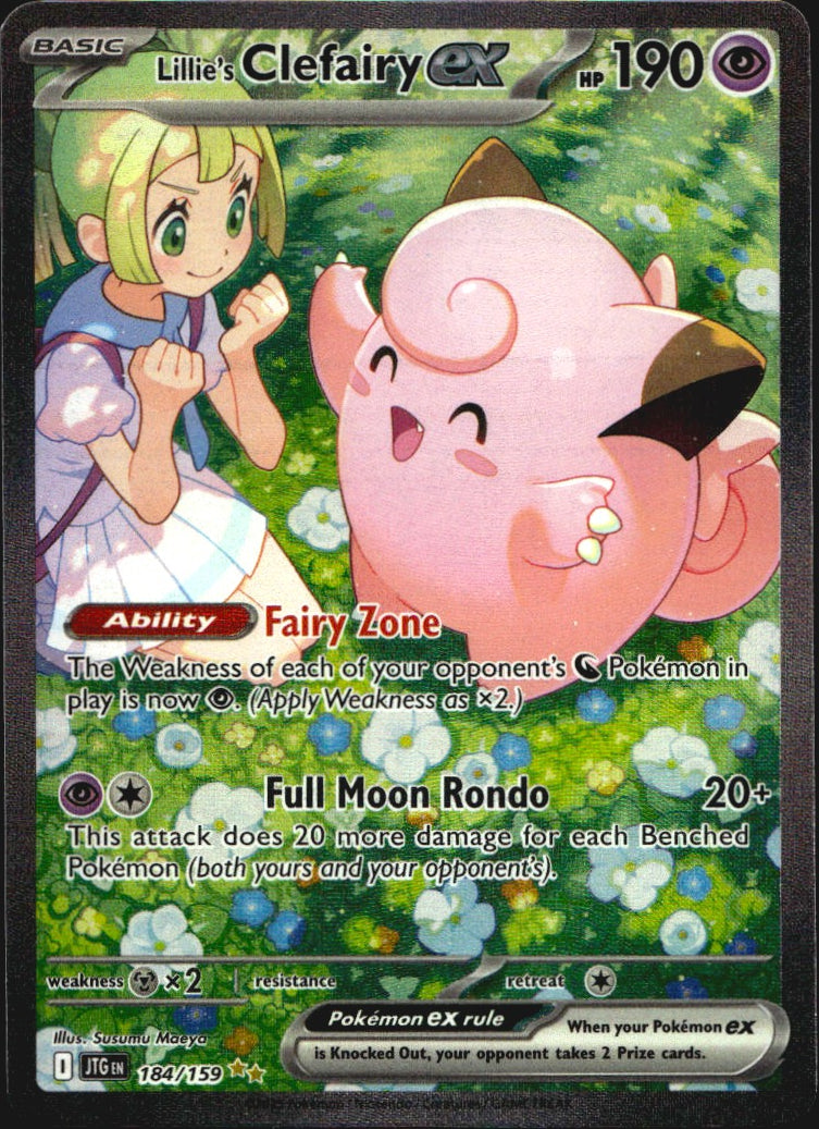 Lillie's Clefairy ex 184/159 Journey Together Pokemon NM
