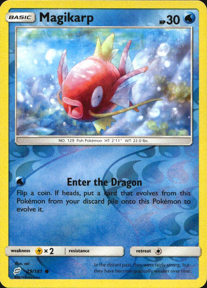 Magikarp 29/181 Common Team Up Pokemon Reverse Holo Near Mint