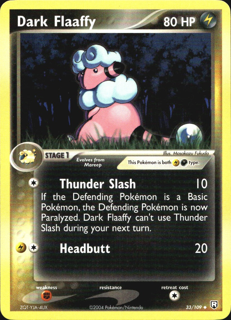 Dark Flaaffy 33/109 Uncommon Team Rocket Returns Pokemon Near Mint