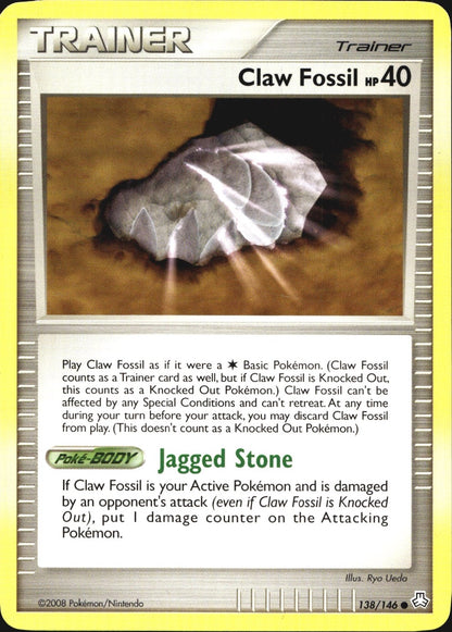 Claw Fossil 138/146 Common Legends Awakened Pokemon Near Mint