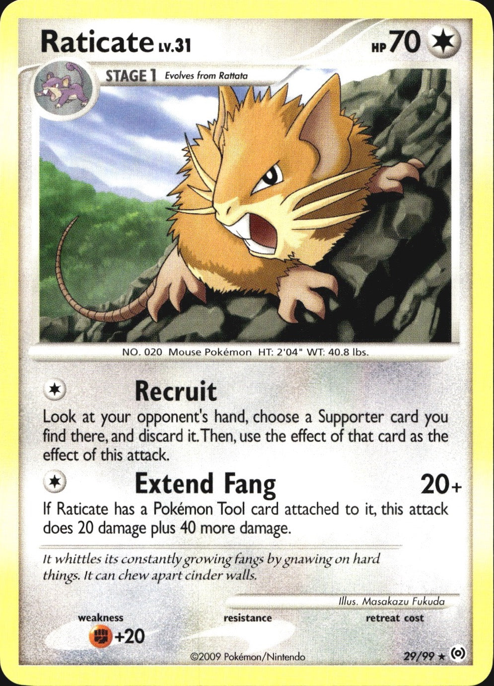 Raticate 29/99 Rare Arceus Pokemon Near Mint