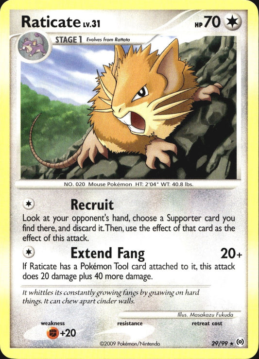 Raticate 29/99 Rare Arceus Pokemon Near Mint