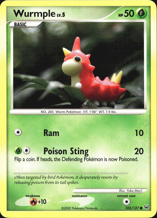 Wurmple 103/127 Common Platinum Pokemon Near Mint