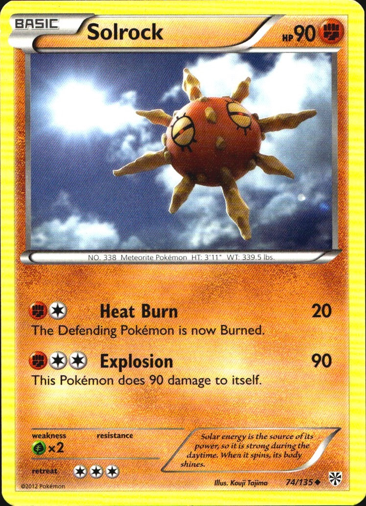 Solrock 74/135 Uncommon Plasma Storm Pokemon Near Mint