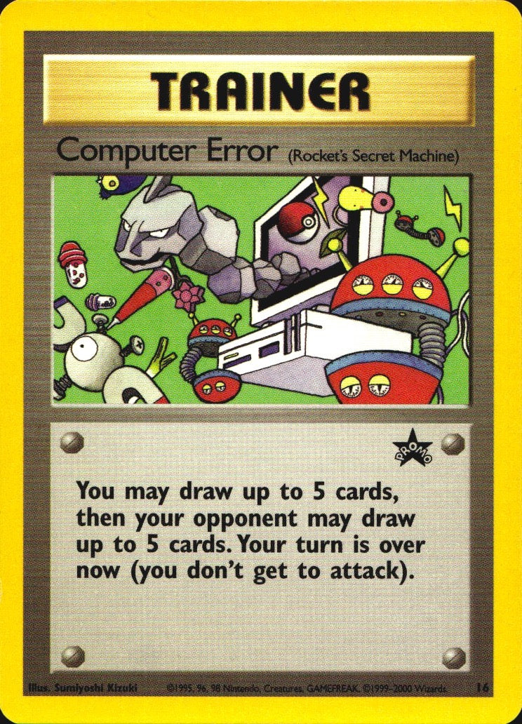 Computer Error 16 Promo Wizards Black Star Promos Pokemon Lightly Played