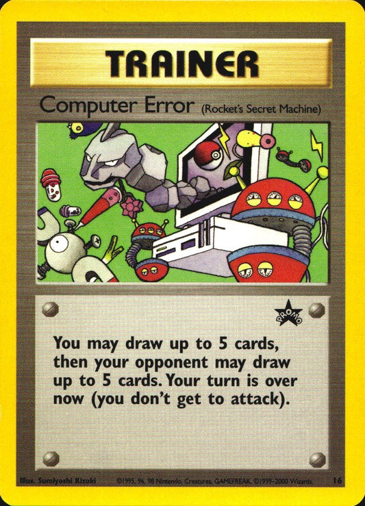 Computer Error 16 Promo Wizards Black Star Promos Pokemon Lightly Played