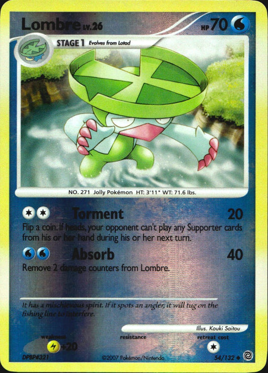 Lombre 54/132 Uncommon Secret Wonders Pokemon Reverse Holo Near Mint