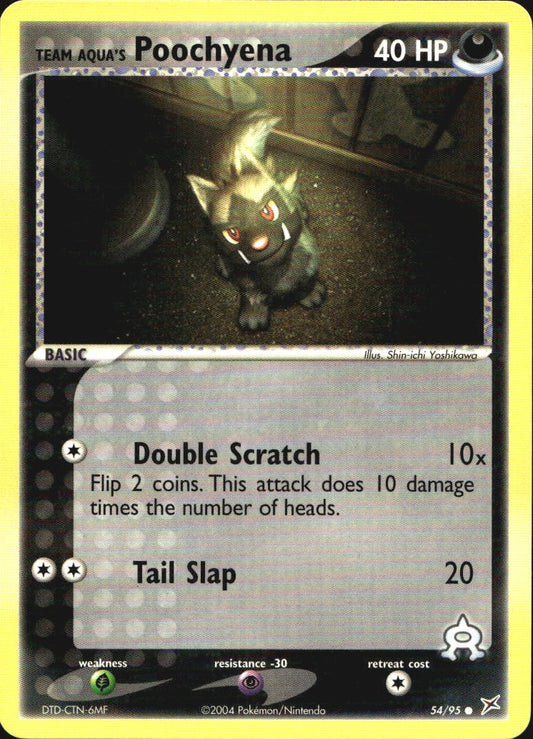 Team Aqua's Poochyena 54/95 Common Team Magma vs Team Aqua Pokemon Near Mint