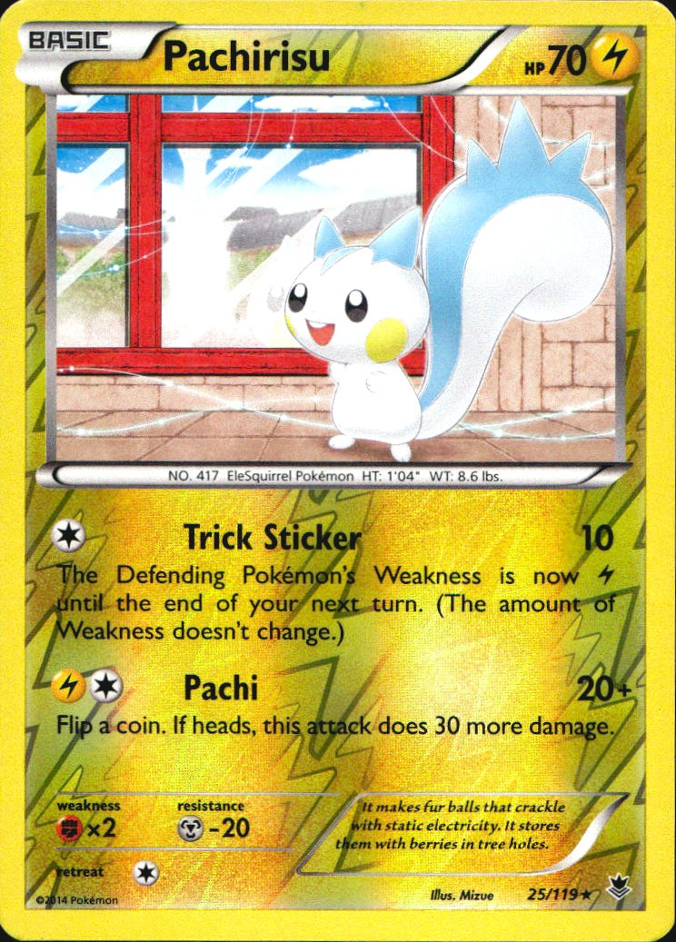 Pachirisu 25/119 Rare Phantom Forces Pokemon Reverse Holo Near Mint