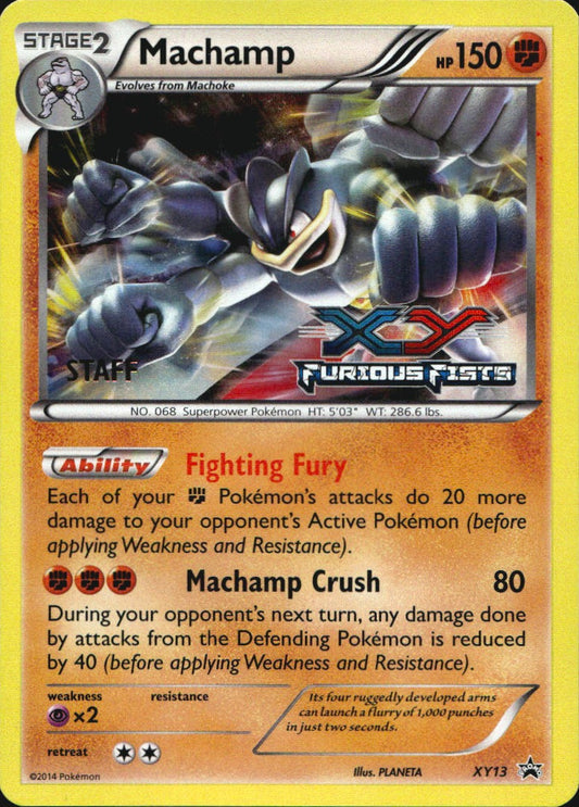 Machamp XY13 Promo XY Staff Black Star Promos Pokemon Near Mint