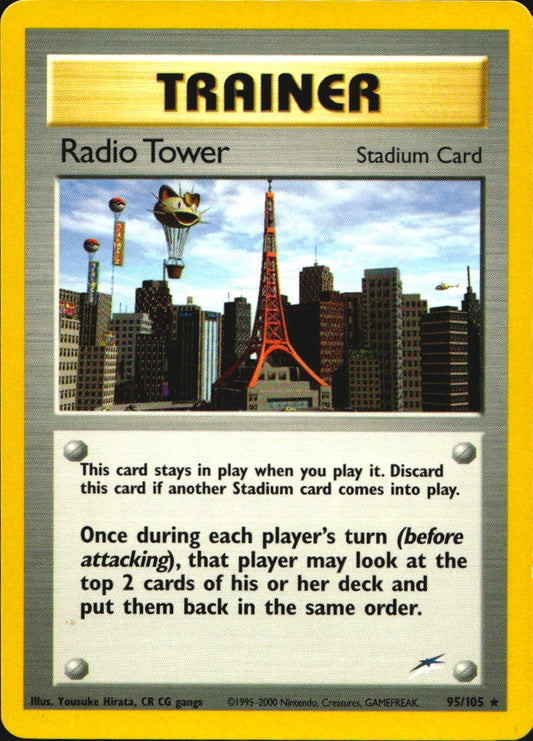 Radio Tower 95/105 Rare Neo Destiny Pokemon Near Mint