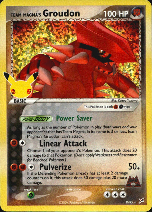 Team Magma's Groudon 9/95 Celebrations: Classic Collection Pokemon NM