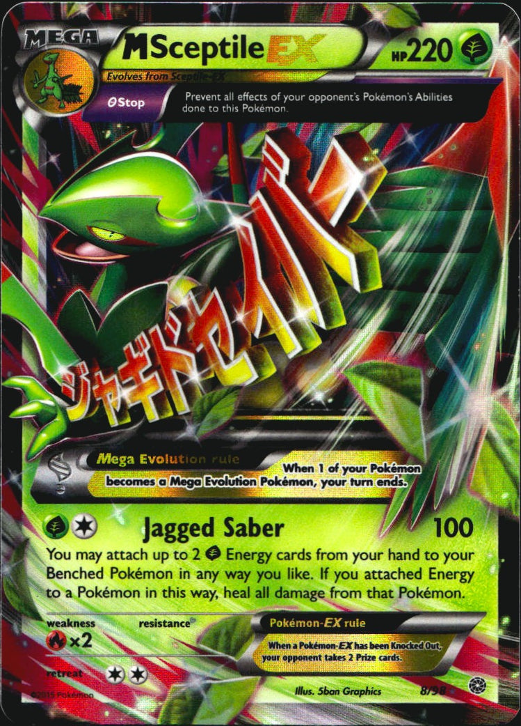 M Sceptile EX 8/98 Holo Rare EX Ancient Origins Pokemon Near Mint