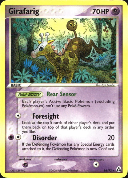 Girafarig 16/92 Rare Legend Maker Pokemon Near Mint