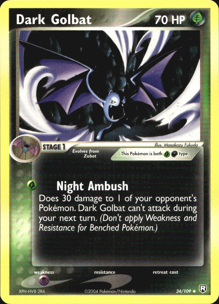 Dark Golbat 34/109 Uncommon Team Rocket Returns Pokemon Near Mint